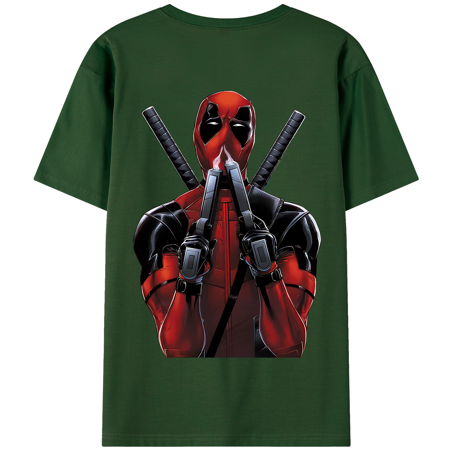 （画像用） Deadpool デッドプール 綿100％半袖Tシャツ（背面プリント）